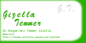 gizella temmer business card